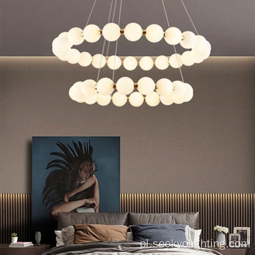 Nordic Light Luxury Pearl Jading żyrandol Modern